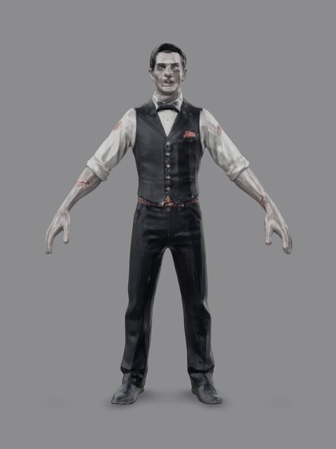 waiter - front render