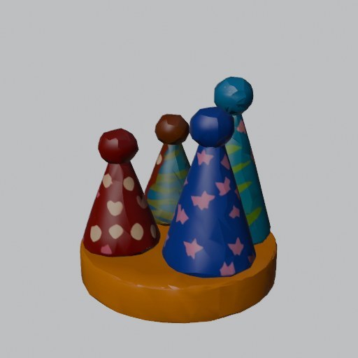 Party Hat Trio - four angles