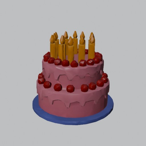 Birthday Cake Tiers - four angles