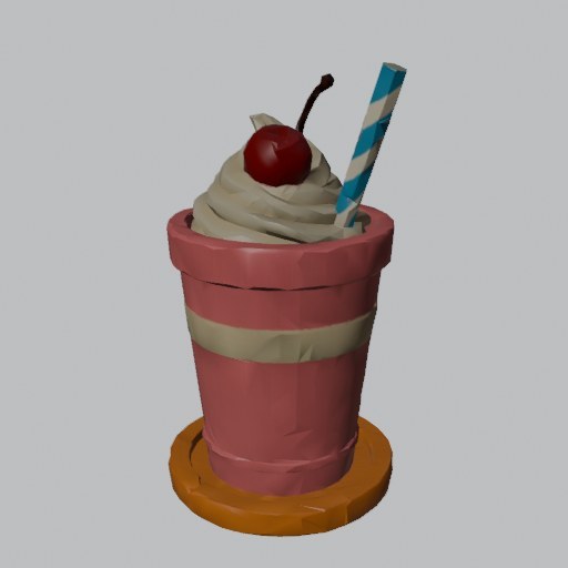 Milkshake Cup - four angles