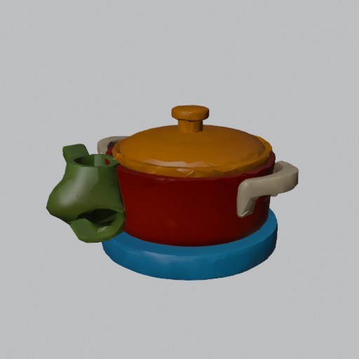 Soup Pot - four angles