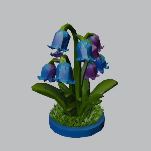 Bluebell Clump - four angles