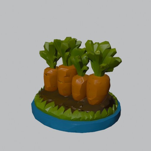 Carrot Row - four angles