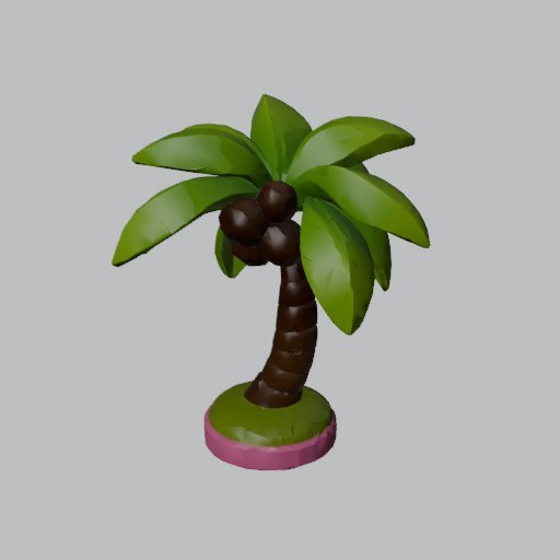 Coconut Palm - four angles