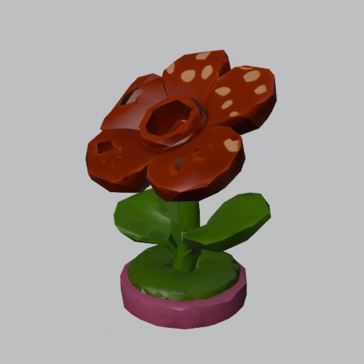 Giant Jungle Flower - four angles