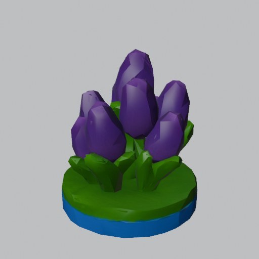Lavender Bush - four angles