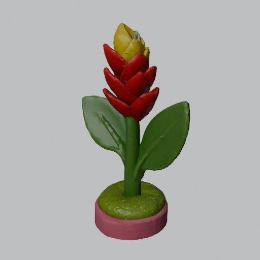 Lobster Claw Flower - four angles