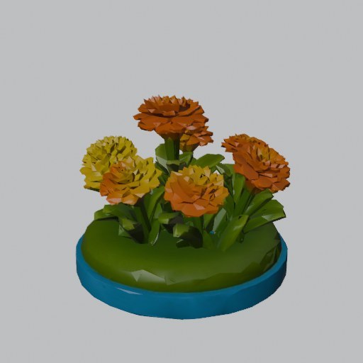 Marigold Mound - four angles