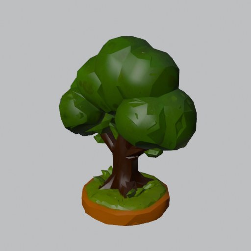 Oak Tree Round - four angles