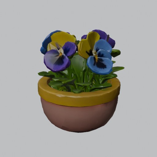 Pansy Planter - four angles