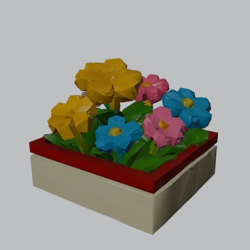 Raised Flower Bed - four angles
