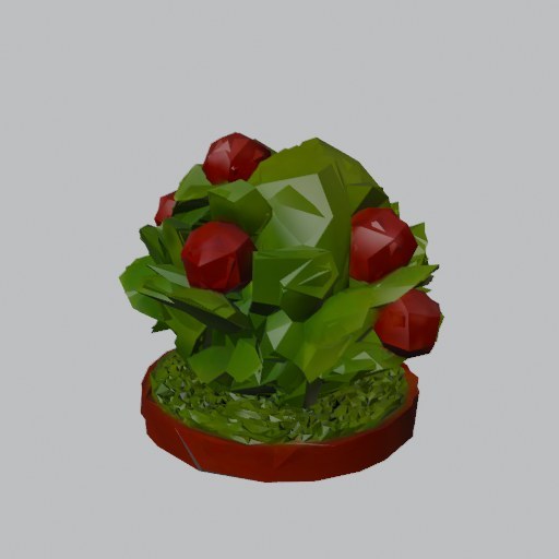 Round Bush Berries - four angles