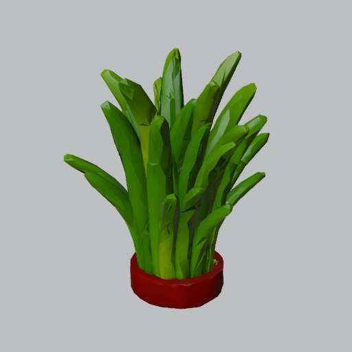 Tall Grass Clump - four angles