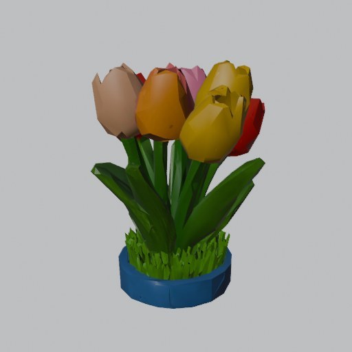 Tulip Clump - four angles