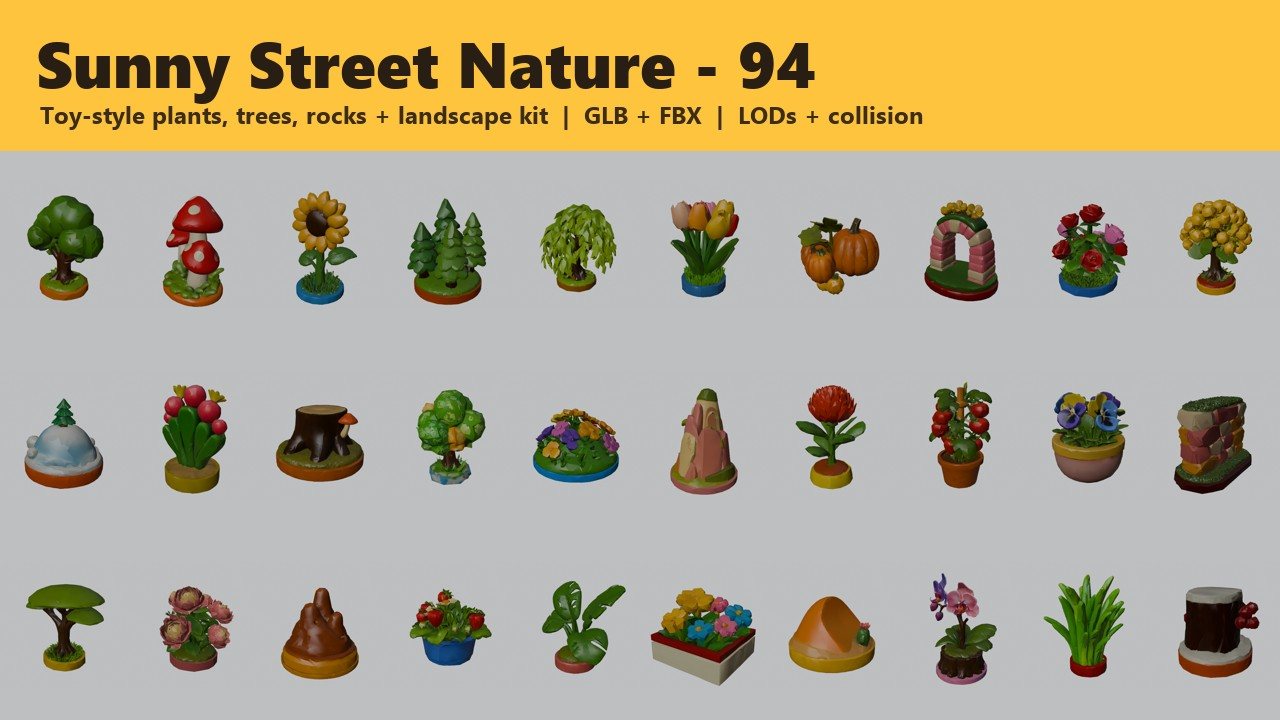 Sunny Street Nature - cover render of every body in the pack