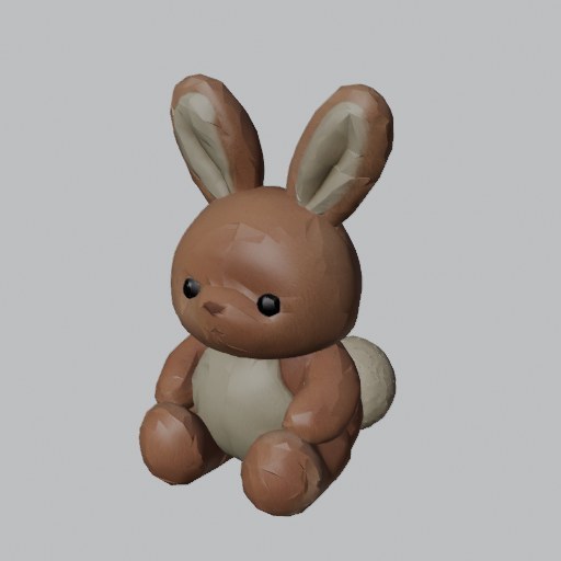 Plush Bunny Pink - four angles