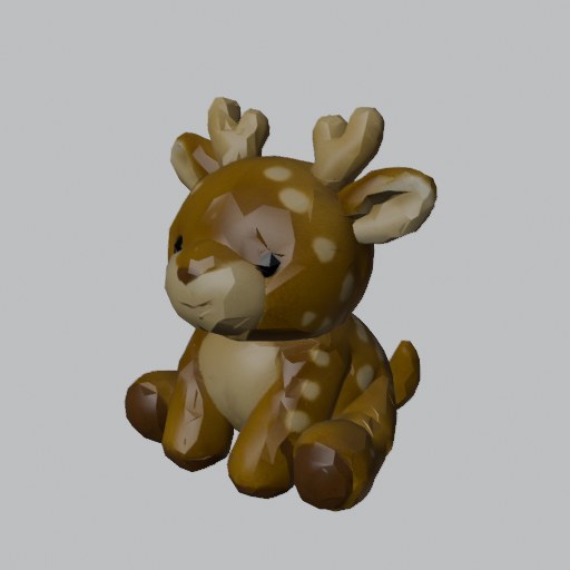 Plush Deer - four angles