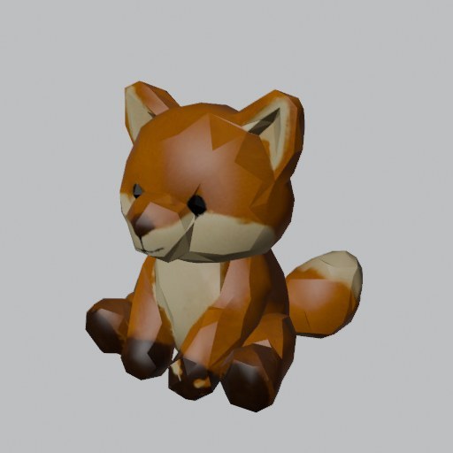 Plush Fox - four angles