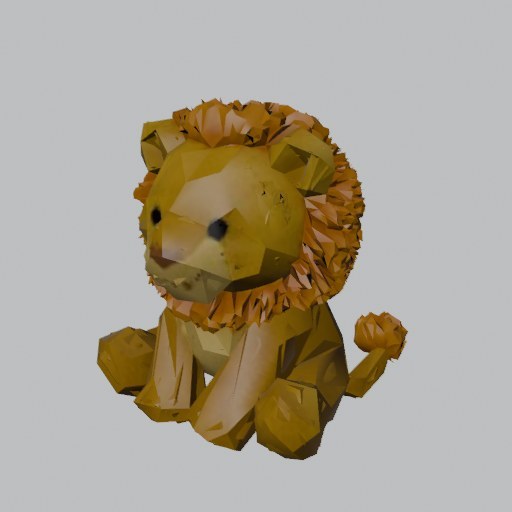 Plush Lion - four angles