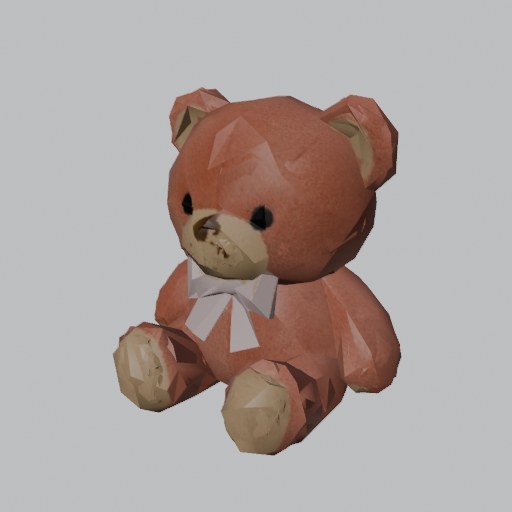 Plush Teddy Pink - four angles