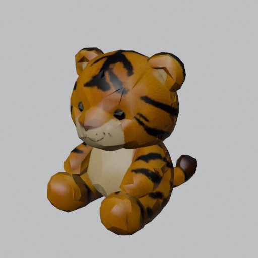 Plush Tiger - four angles