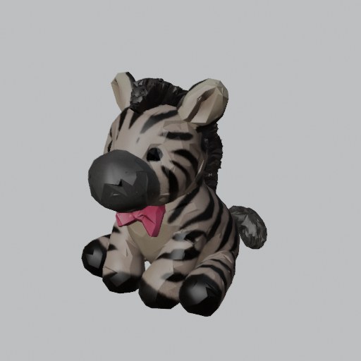 Plush Zebra - four angles