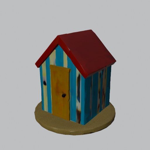 Beach Hut - four angles