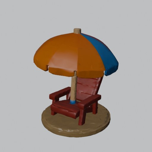 Beach Umbrella Chair - four angles