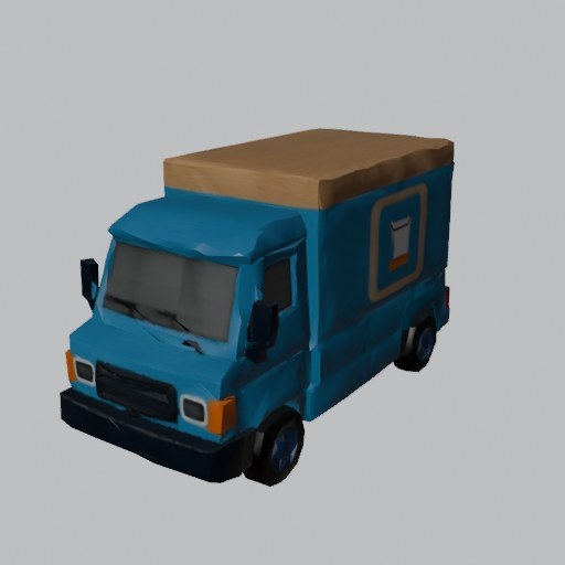 Delivery Van Toy - four angles