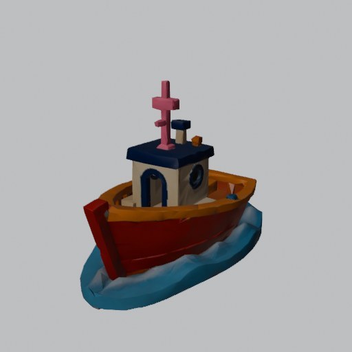 Fishing Boat Small - four angles