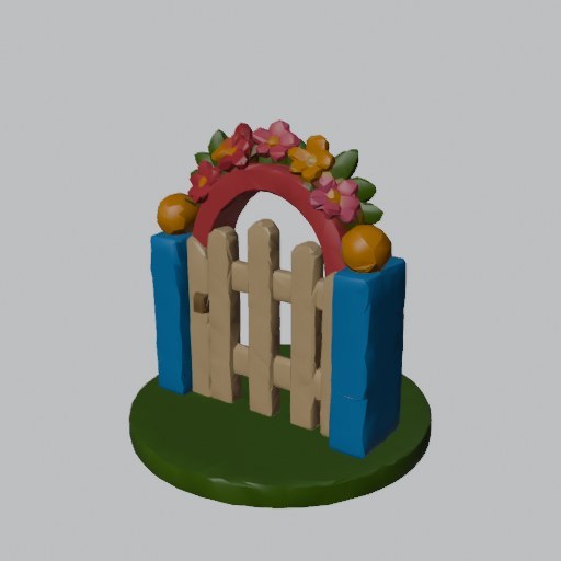Garden Arch Gate - four angles