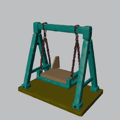 Garden Swing Bench - four angles