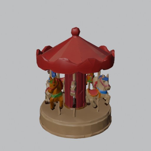 Music Box Carousel - four angles