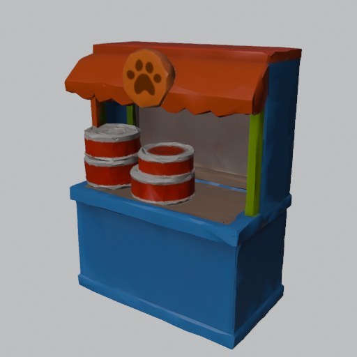 Pet Shop Stand - four angles