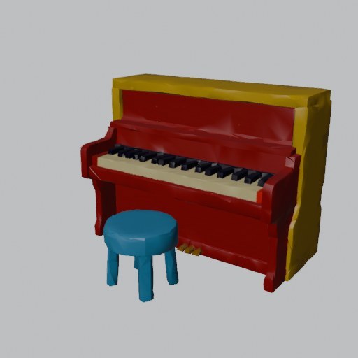 Piano Toy - four angles
