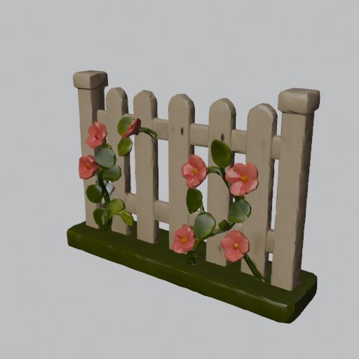 Picket Fence Section - four angles