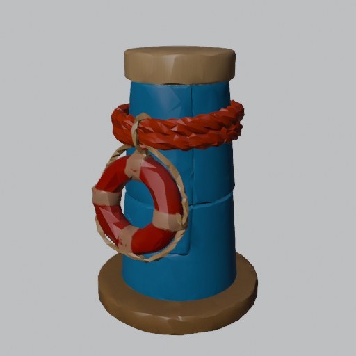 Pier Post Rope - four angles