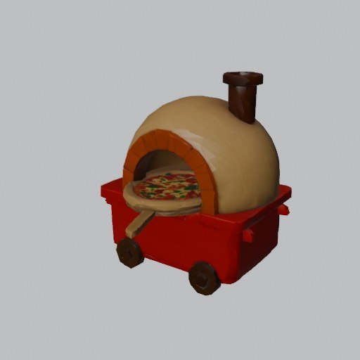 Pizza Oven Cart - four angles