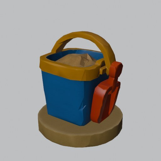 Sand Bucket Spade - four angles