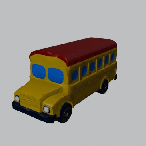 School Bus Toy - four angles