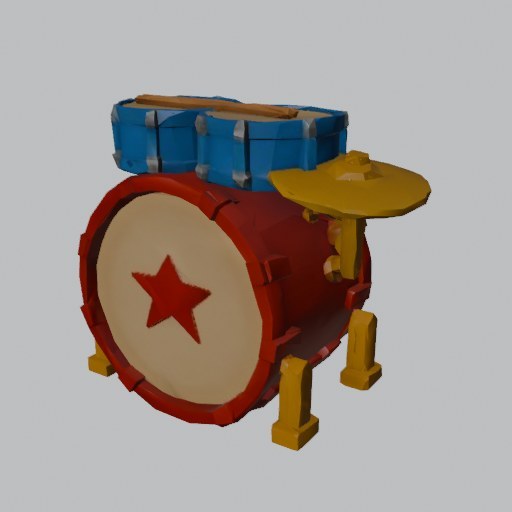 Drum Kit Toy - four angles