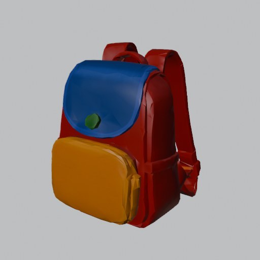 School Backpack - four angles