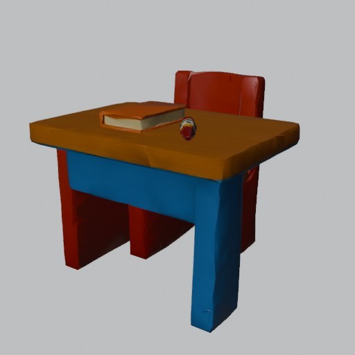 School Desk Chair - four angles
