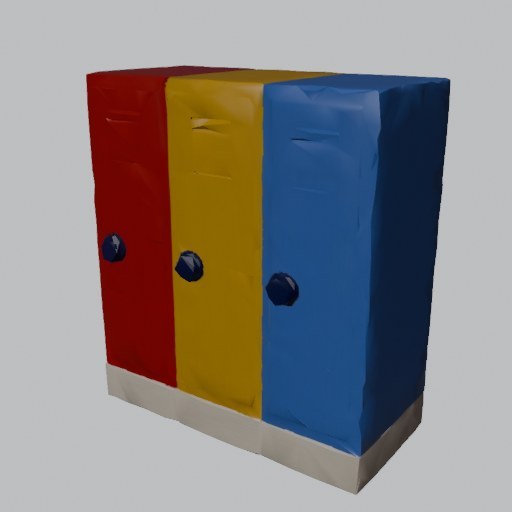 School Lockers - four angles