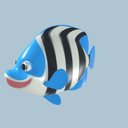 Six-banded Angelfish - four angles
