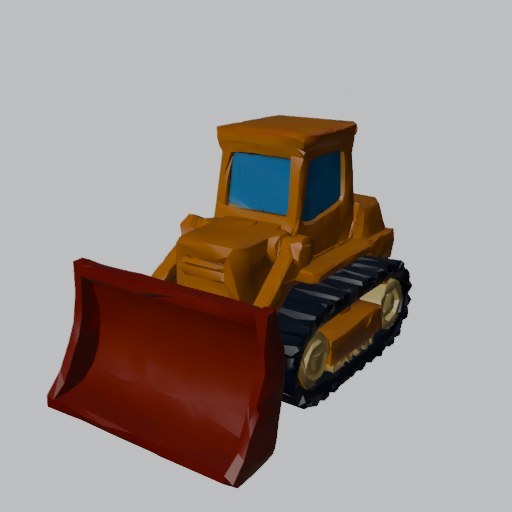 Bulldozer Toy - four angles