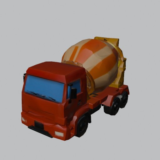Cement Mixer Toy - four angles