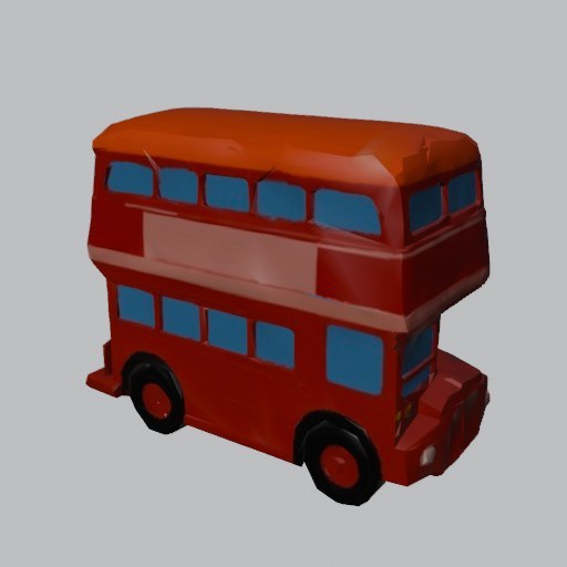 Double Decker Bus Toy - four angles