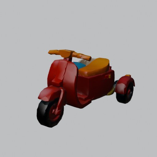 Motorbike Sidecar Toy - four angles