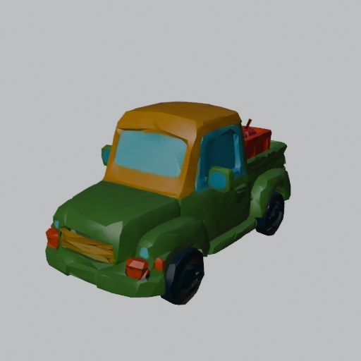 Pickup Truck Toy - four angles